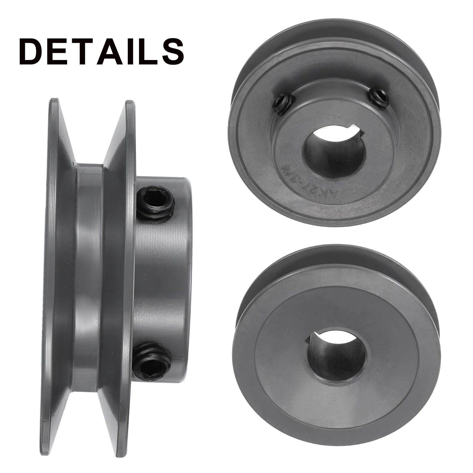 Uxcell AK27-3/4 V-Belt Sheave 3/4"Bore 2.7"OD Single Groove - Image 3