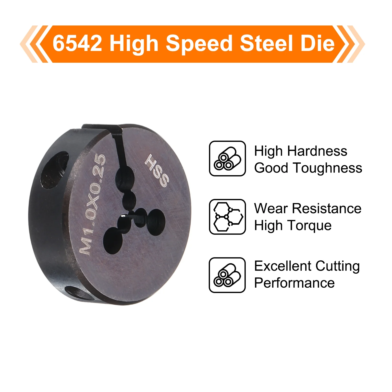 Round Threading Die Metric Thread Adjustable Right Hand High-Speed Steel (HSS) Round Die Screw Thread Cutting Die for Thread Repair - Image 23