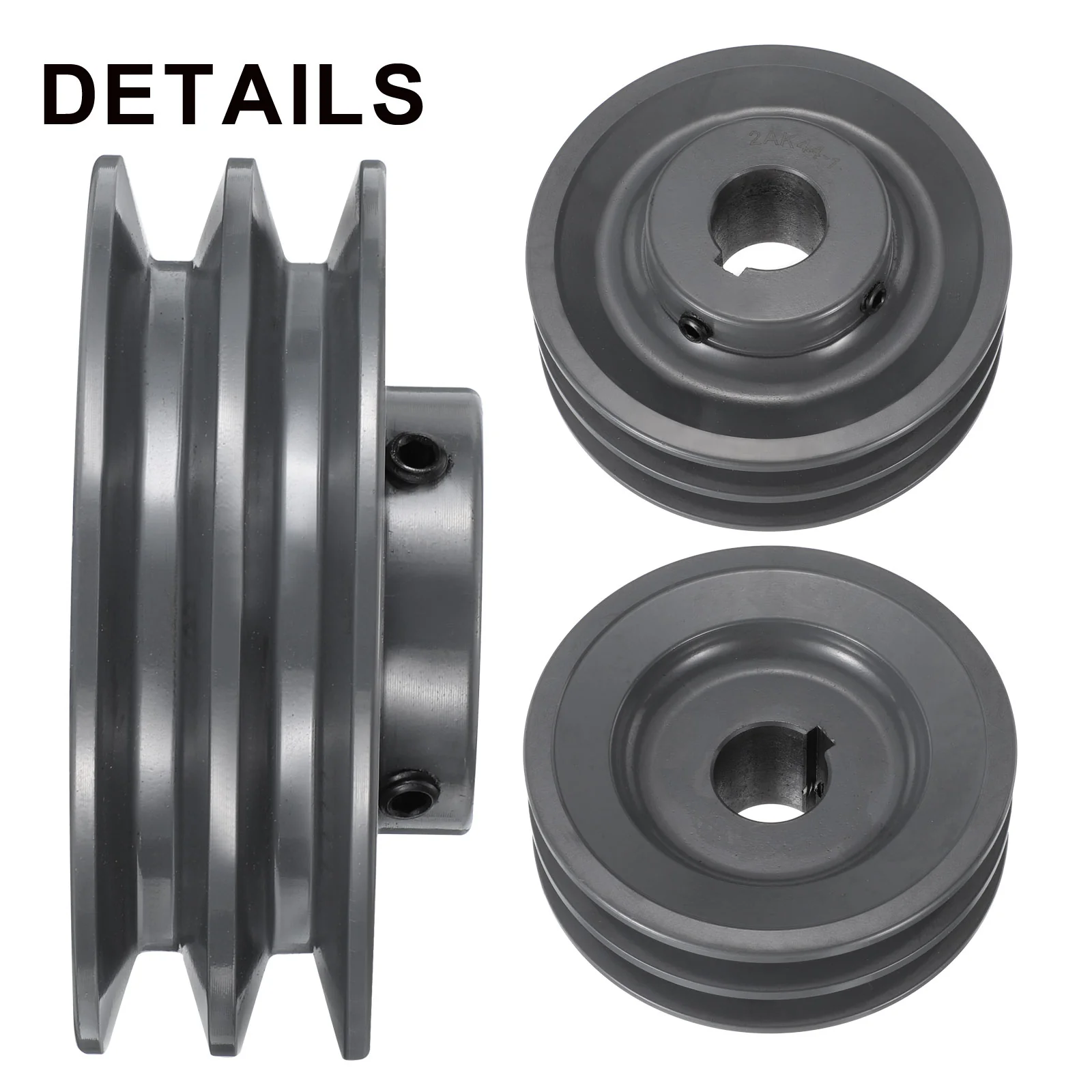 Uxcell 2AK44-1 V-Belt Sheave 1"Bore 4.25"OD Double Groove - Image 3