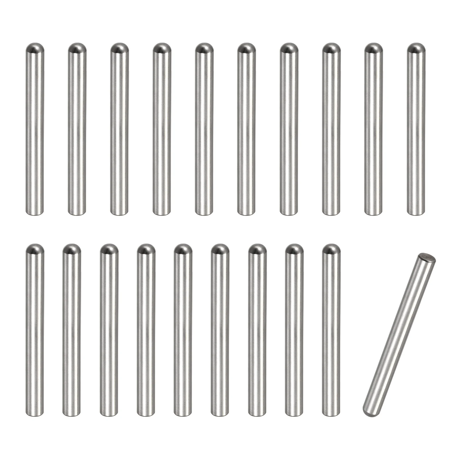 Uxcell 8x80mm Dowel Pins, 20pcs Round Head Flat Chamfered End Dowel Pin