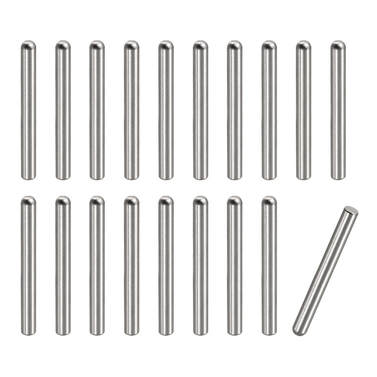 Uxcell 6x50mm Dowel Pins, 20pcs Round Head Flat Chamfered End Dowel Pin