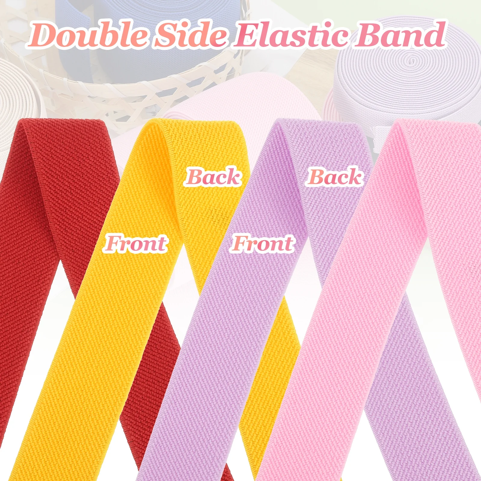 Elastic Bands for Sewing 3 Inch x 5 Yards Rose Red Knit Elastic Spool - Image 4