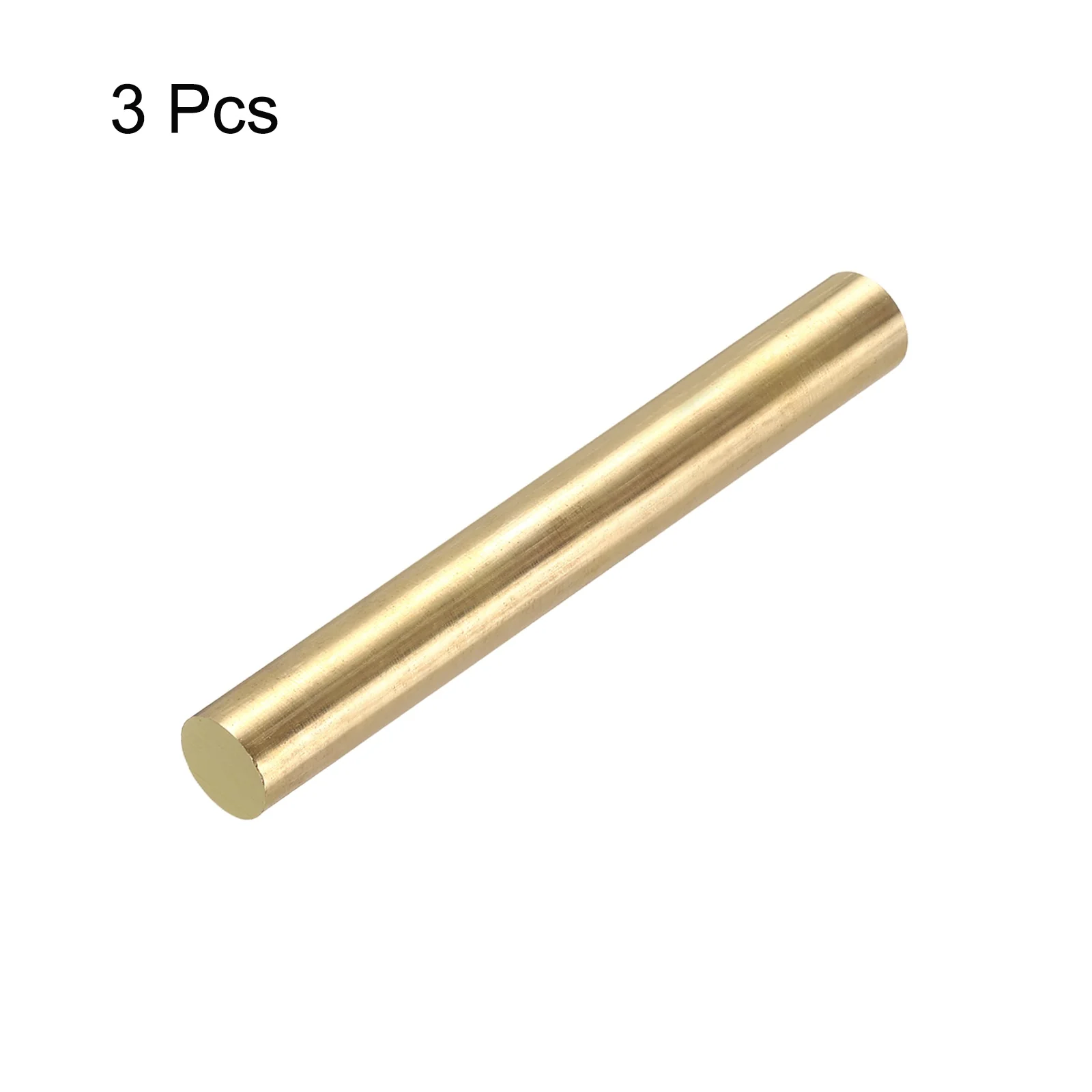 Uxcell 13mm x 100mm Brass Round Rod, Metal Solid Shaft Rods Lathe Bar 3pcs - Image 3