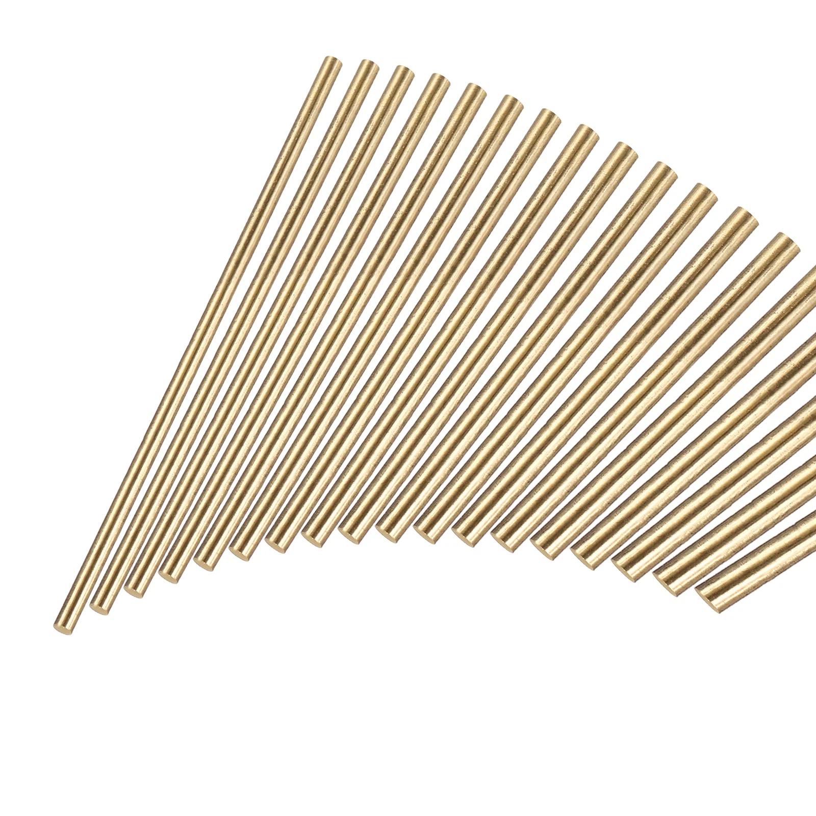 Uxcell 4mm x 100mm Brass Round Rod, Metal Solid Shaft Rods Lathe Bar 10pcs