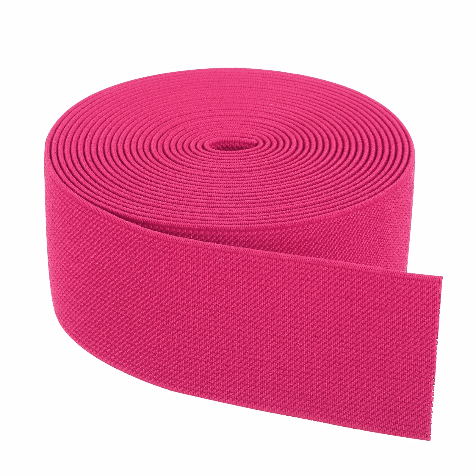 Elastic Bands for Sewing 2 Inch x 5 Yards Rose Red Knit Elastic Spool High Elasticity for Wigs, Waistband, Pants, Craft DIY Projects