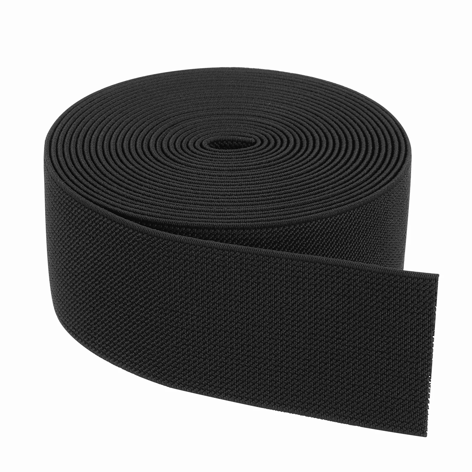 Elastic Bands for Sewing 2 Inch x 5 Yards Black Knit Elastic Spool High Elasticity for Wigs, Waistband, Pants, Craft DIY Projects