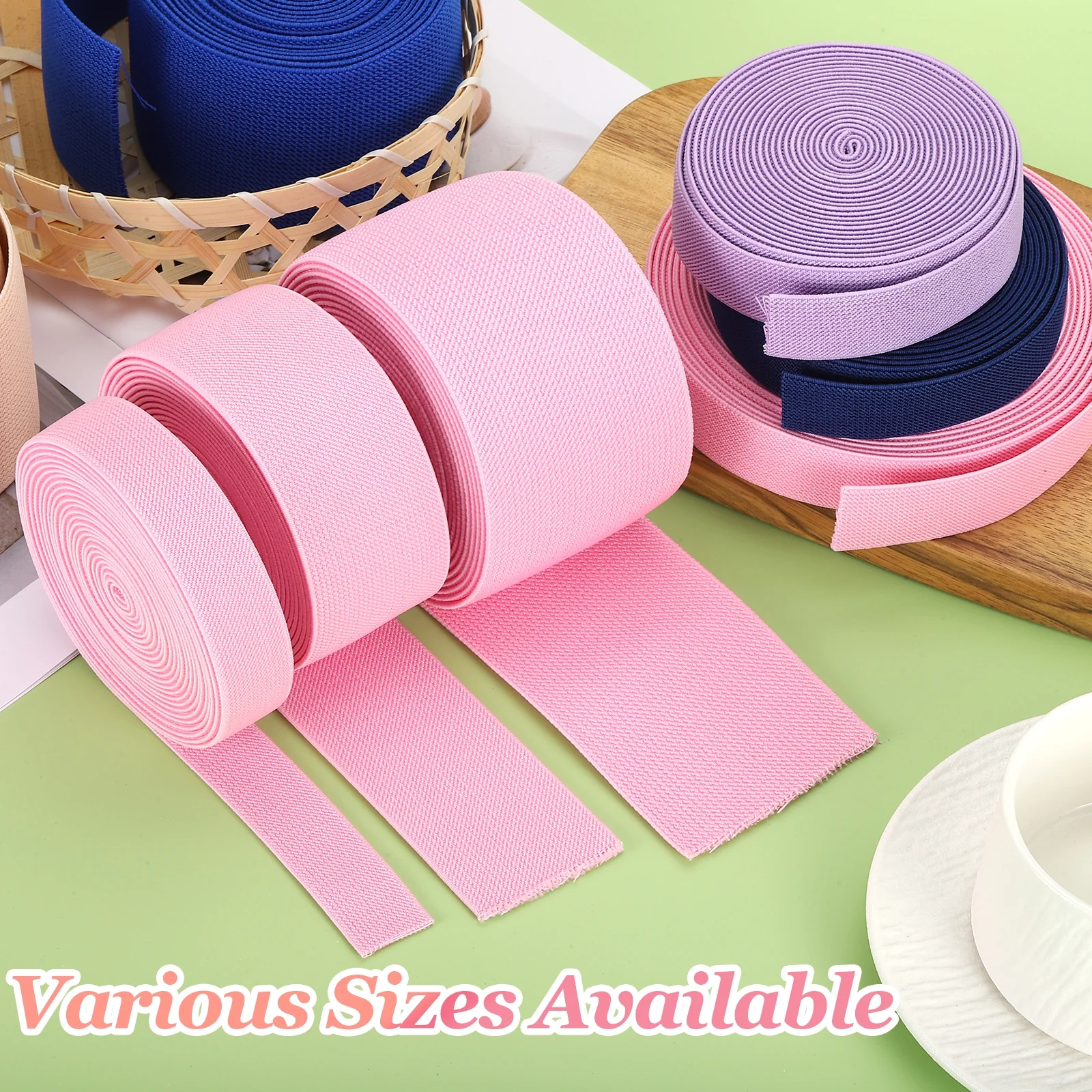 Elastic Bands for Sewing 1 Inch x 5 Yards Lavender Purple Knit Elastic Spool - Image 5