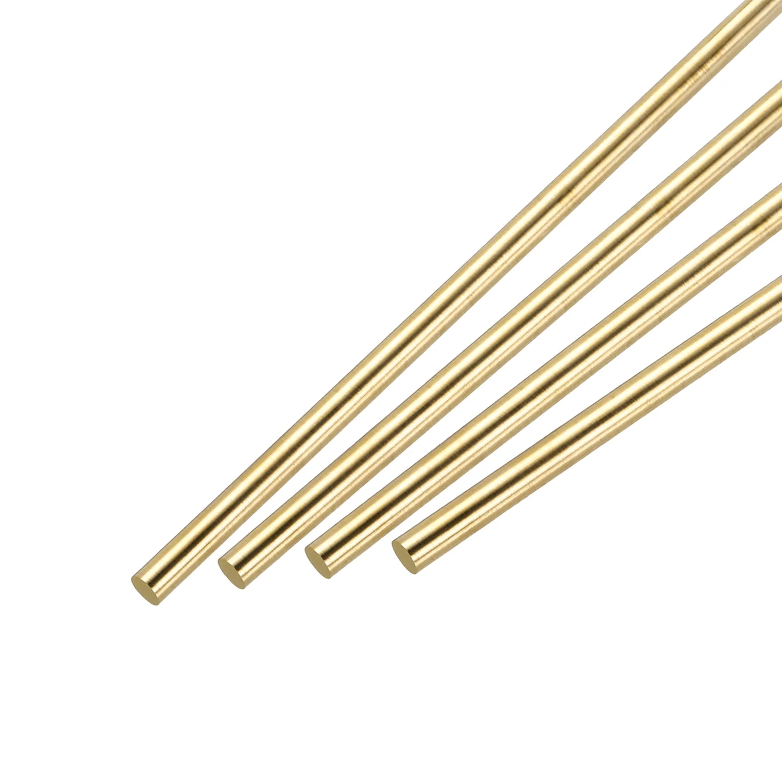 Uxcell 6.5mm x 305mm Brass Round Rod, Metal Solid Shaft Rods Lathe Bar 4pcs
