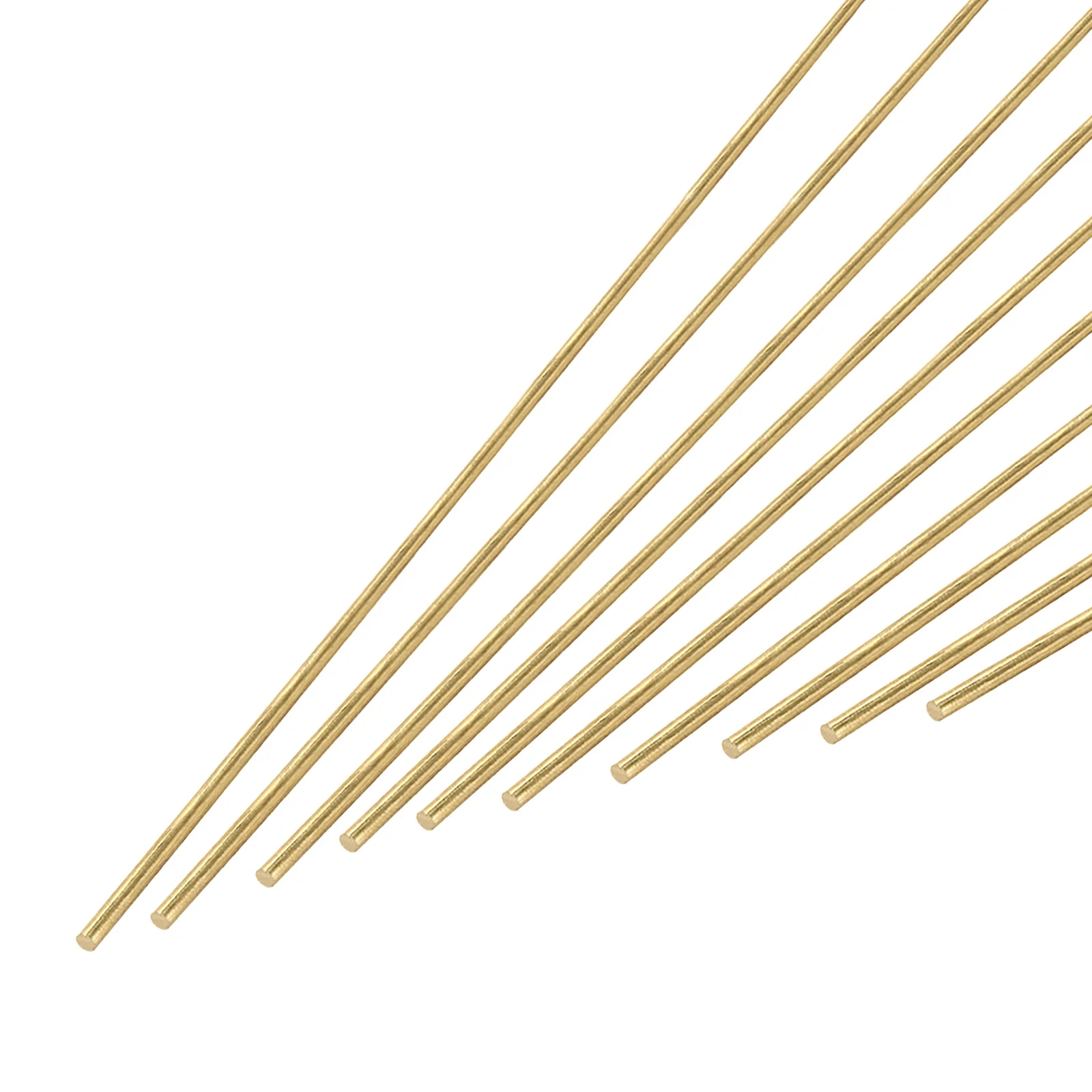 Uxcell 1.5mm x 100mm Brass Round Rod, Metal Solid Shaft Rods Lathe Bar 10pcs