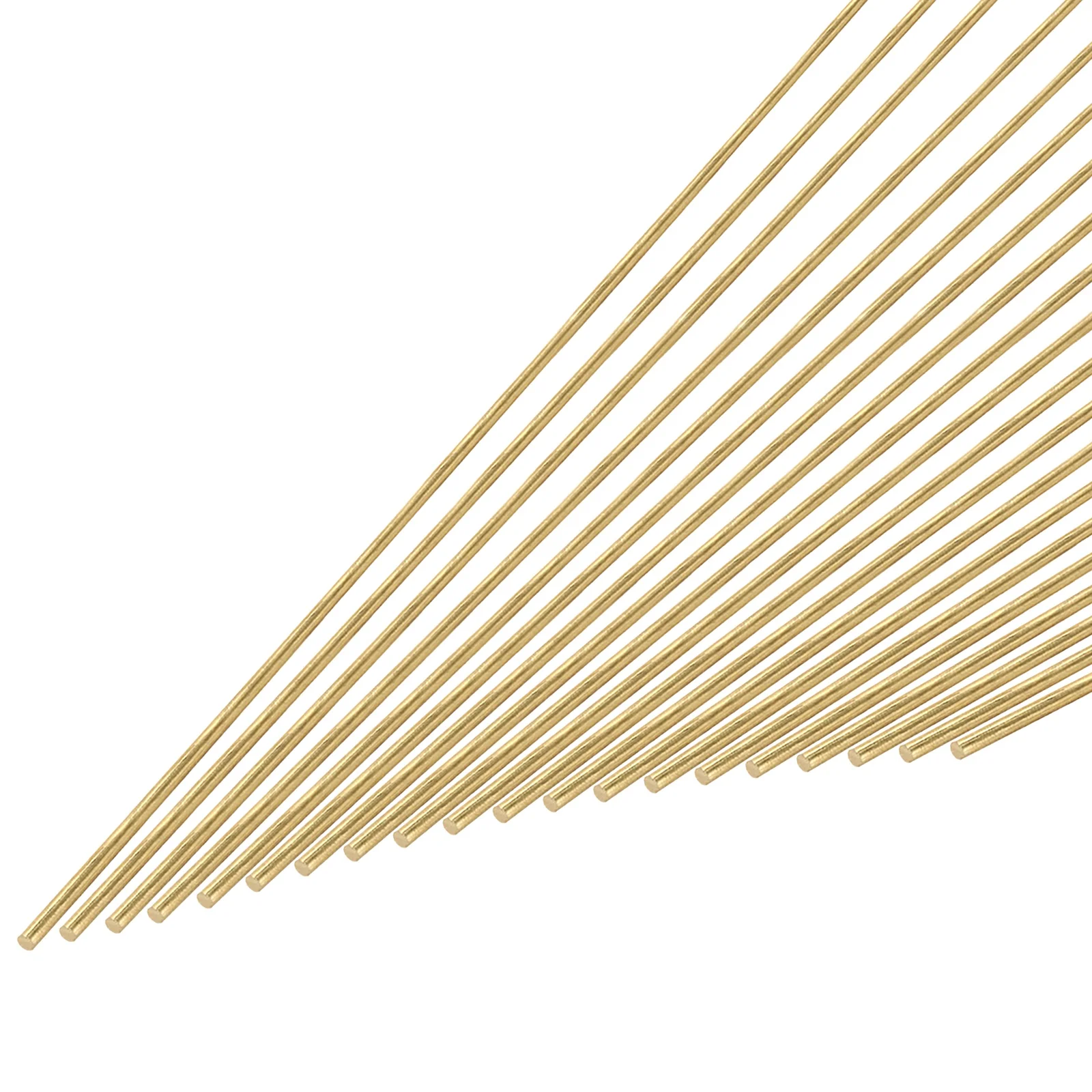 Uxcell 1.5mm x 305mm Brass Round Rod, Metal Solid Shaft Rods Lathe Bar 30pcs