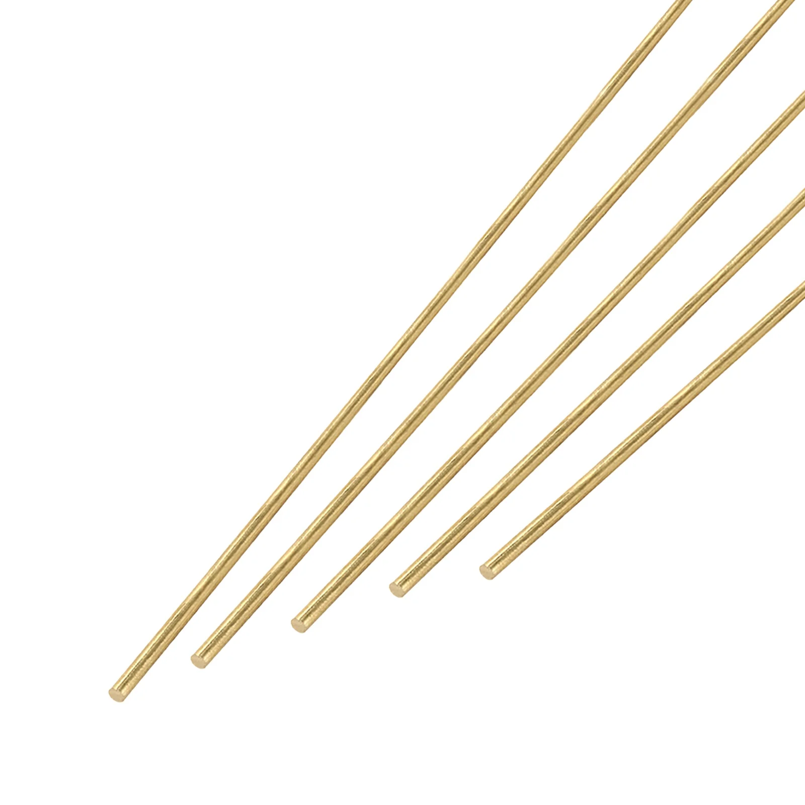 Uxcell 1.5mm x 100mm Brass Round Rod, Metal Solid Shaft Rods Lathe Bar 5pcs