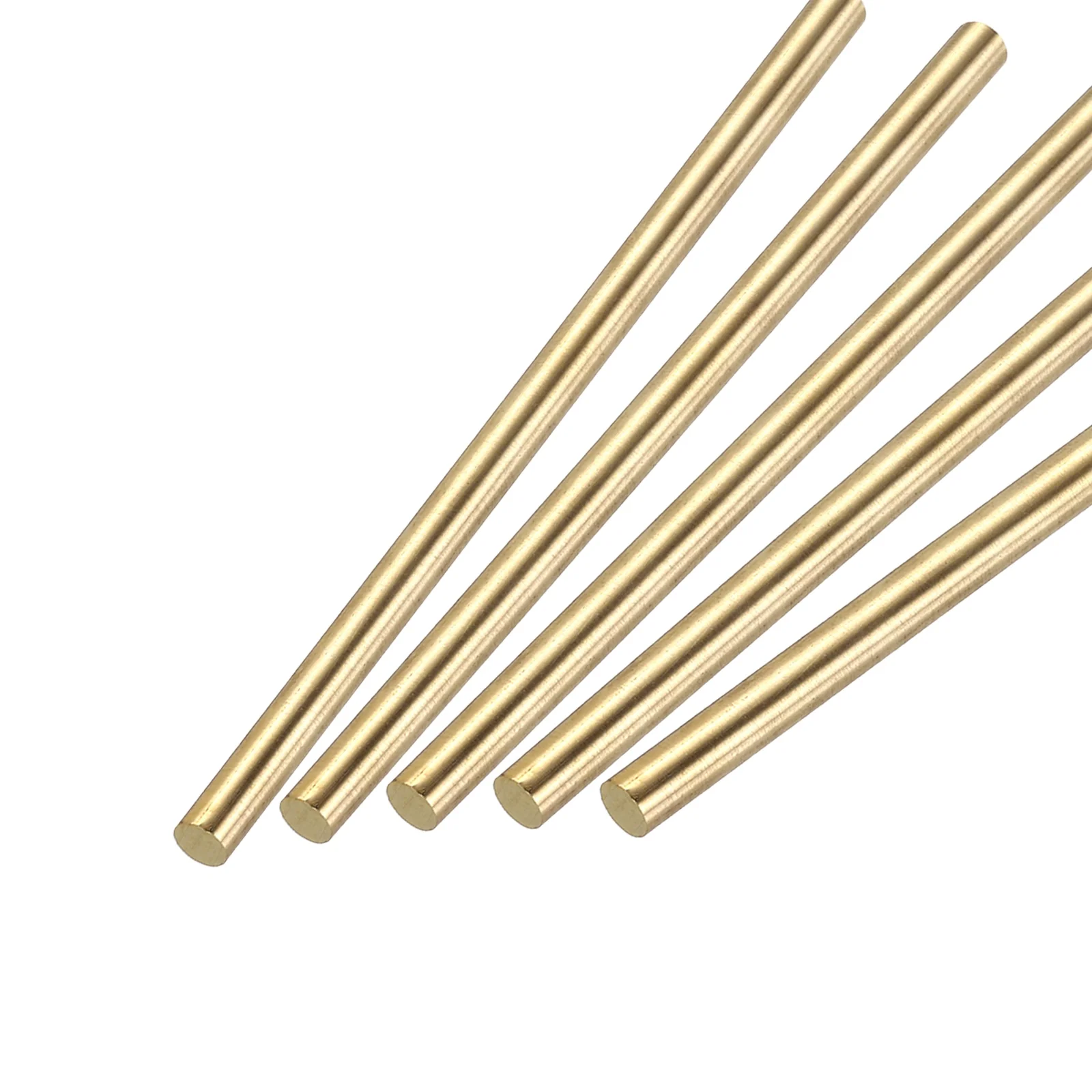 Uxcell 6mm x 100mm Brass Round Rod, Metal Solid Shaft Rods Lathe Bar 5pcs