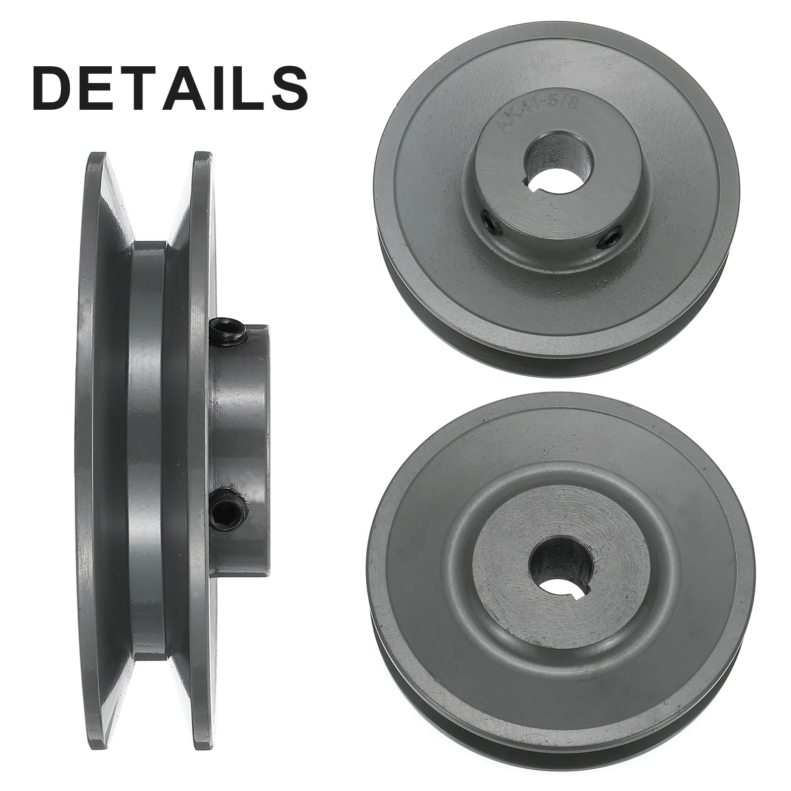 Uxcell AK41-5/8 V-Belt Sheave 5/8"Bore 3.95"OD Single Groove - Image 3