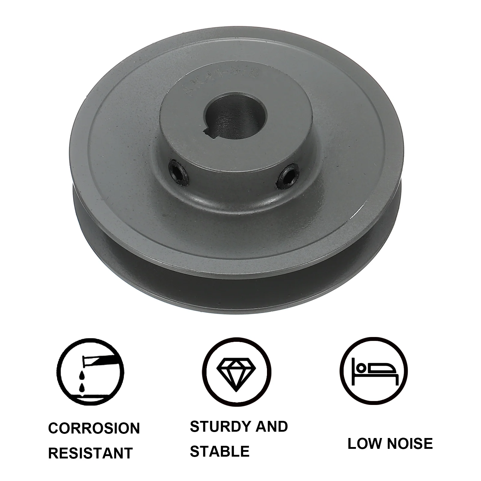 Uxcell AK41-5/8 V-Belt Sheave 5/8"Bore 3.95"OD Single Groove - Image 4