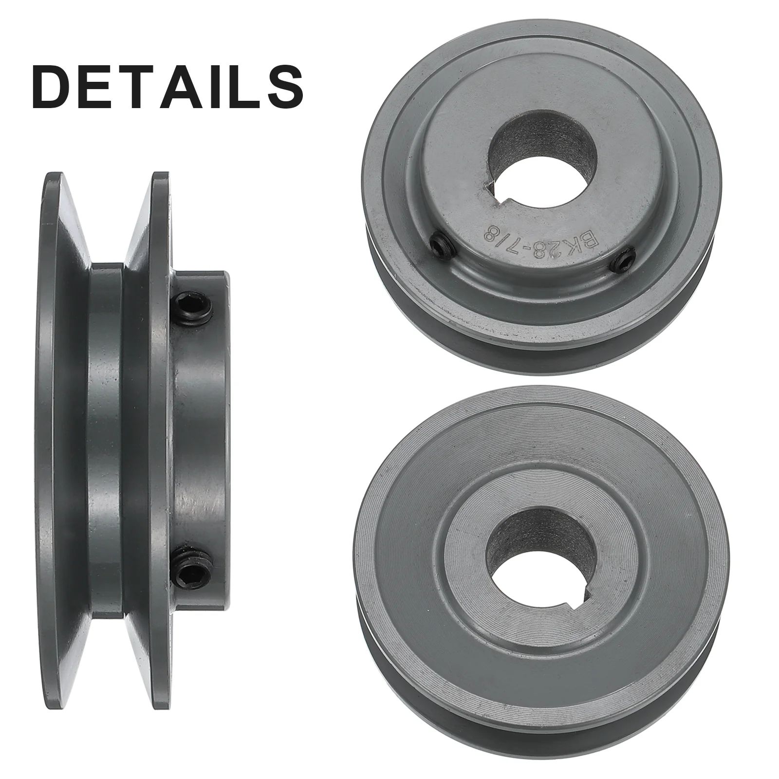 Uxcell BK28-7/8 V-Belt Sheave 7/8"Bore 2.95"OD Single Groove for 3L or B Belt - Image 3