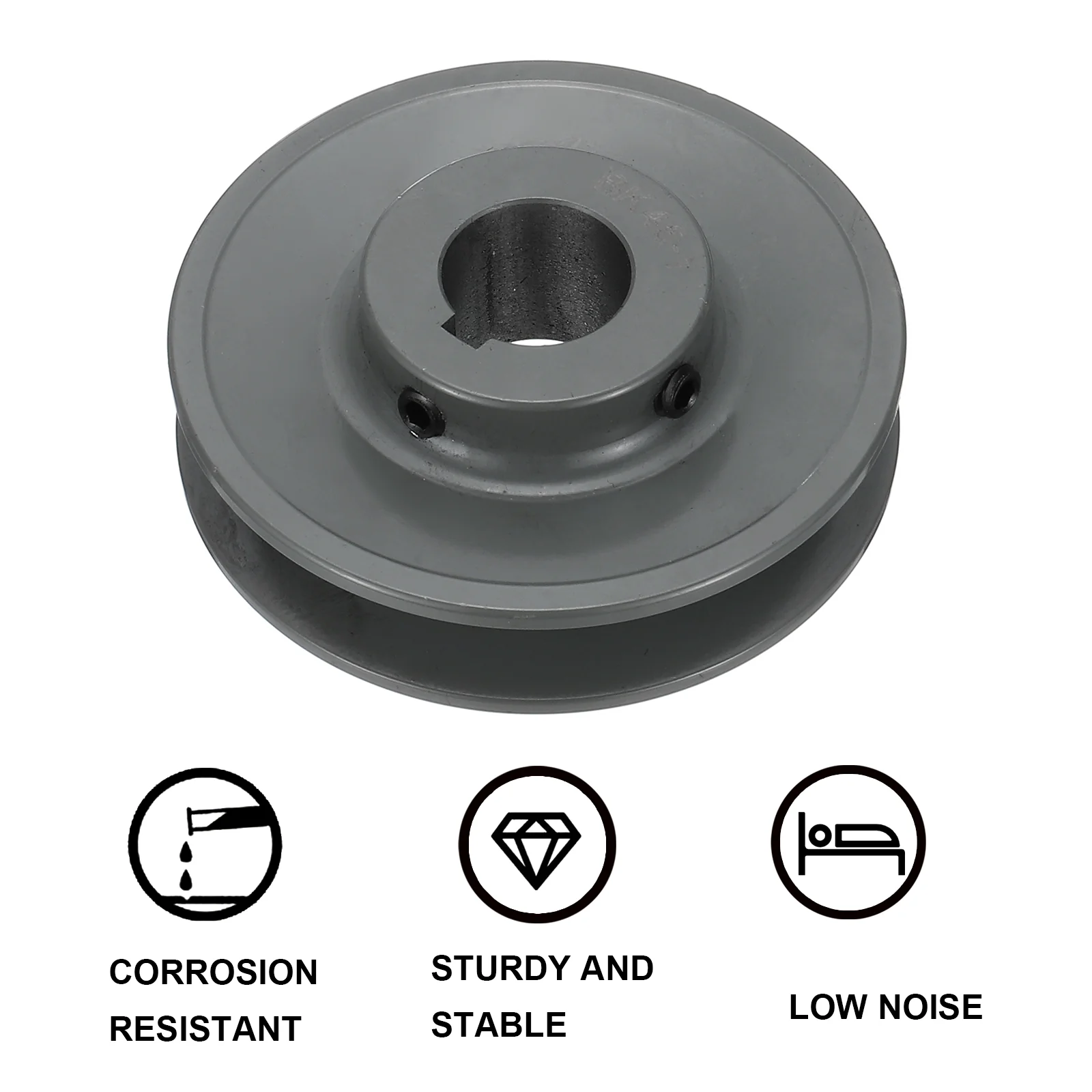 Uxcell BK45-1 V-Belt Sheave 1"Bore 4.25"OD Single Groove - Image 4