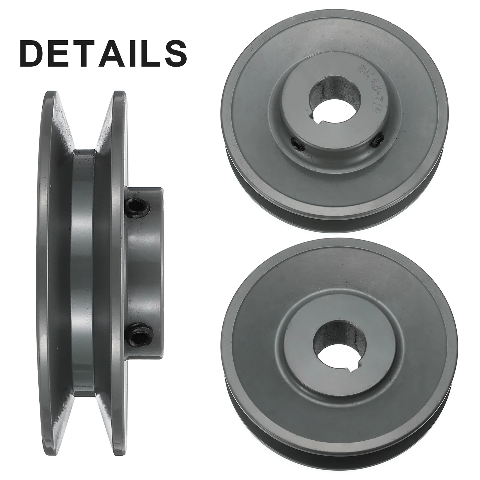 Uxcell BK45-7/8 V-Belt Sheave 7/8"Bore 4.25"OD Single Groove - Image 3