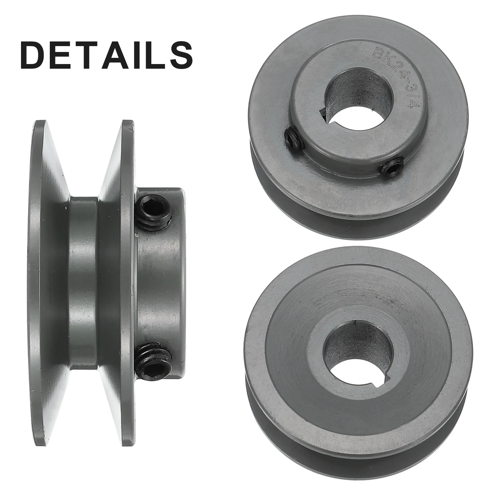 Uxcell BK24-3/4 V-Belt Sheave 3/4"Bore 2.55"OD Single Groove Web Sheave - Image 3
