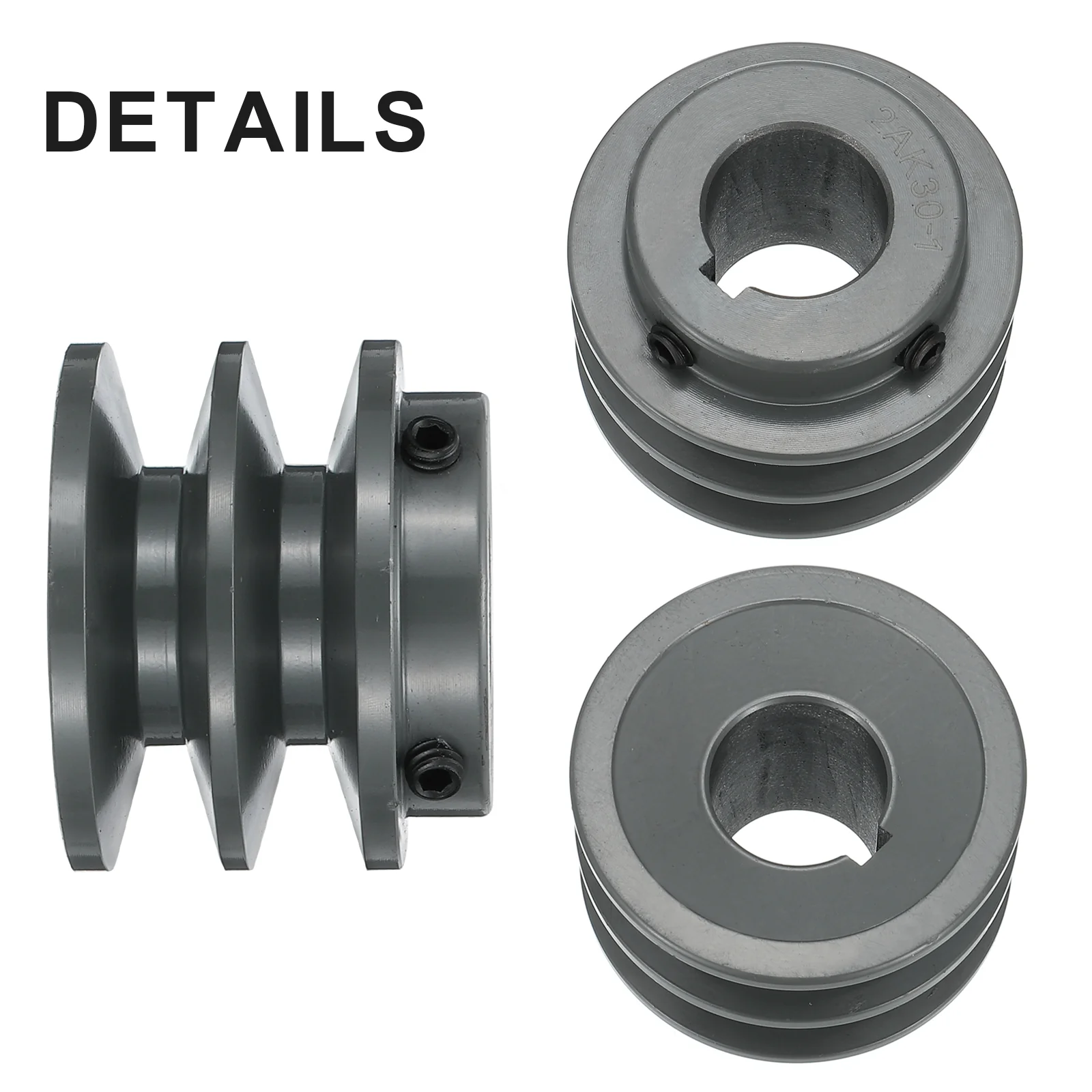 Uxcell 2AK30-1 V-Belt Sheave 1"Bore 3.05"OD Double Groove - Image 3
