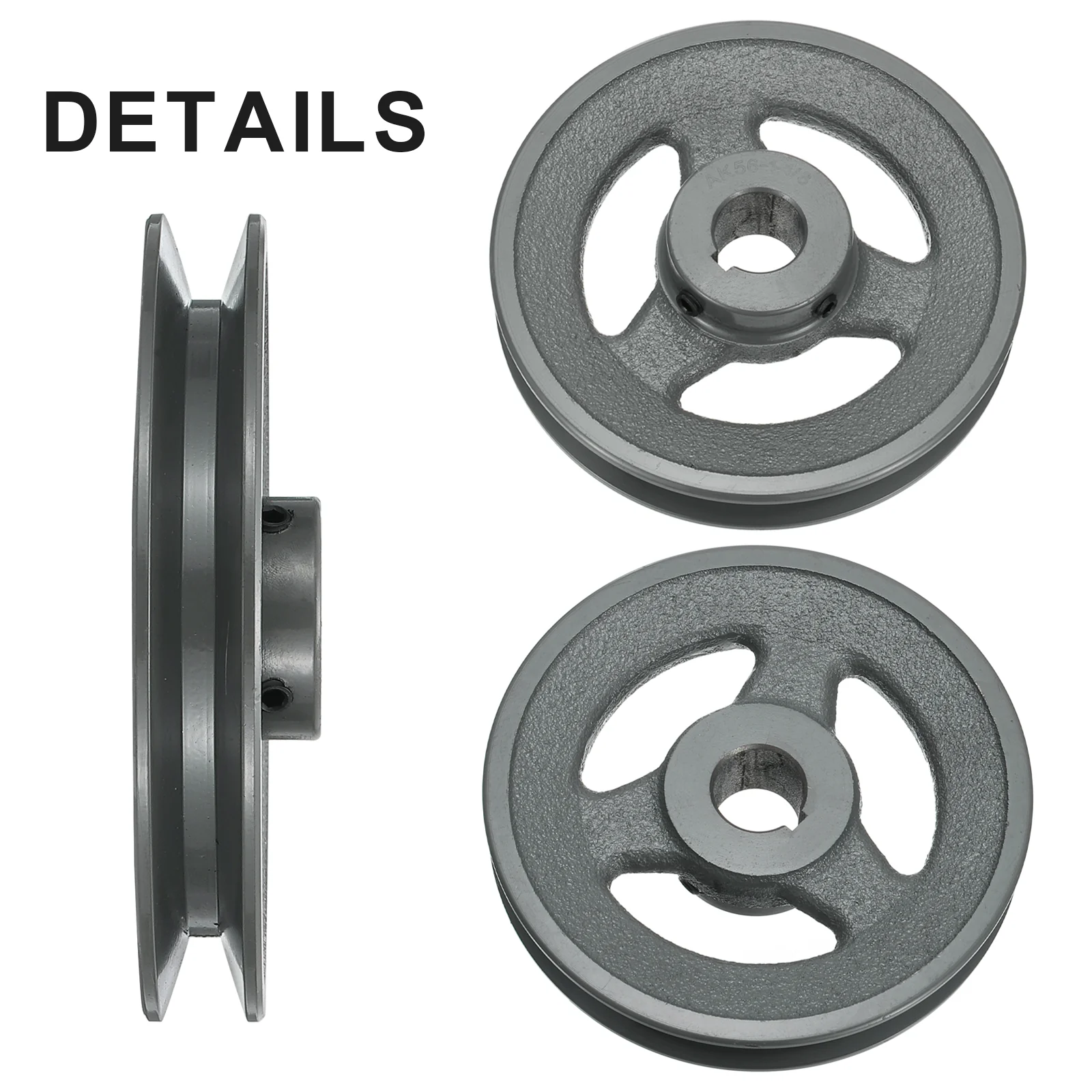 Uxcell AK56-1 1/8 V-Belt Sheave 1 1/8"Bore 5.45"OD Single Groove - Image 3