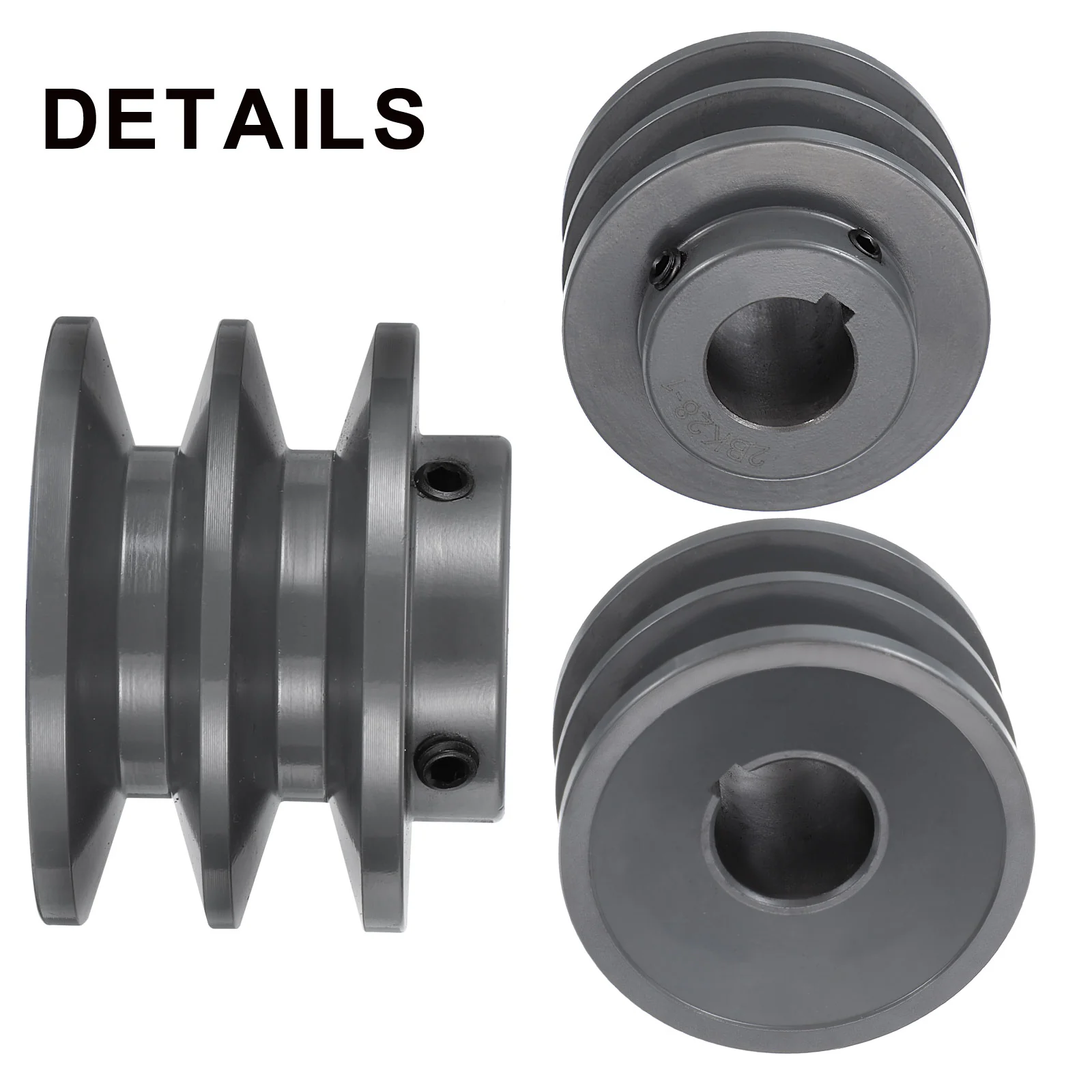 Uxcell 2BK28-1 V-Belt Sheave 1"Bore 2.95"OD Double Groove - Image 3