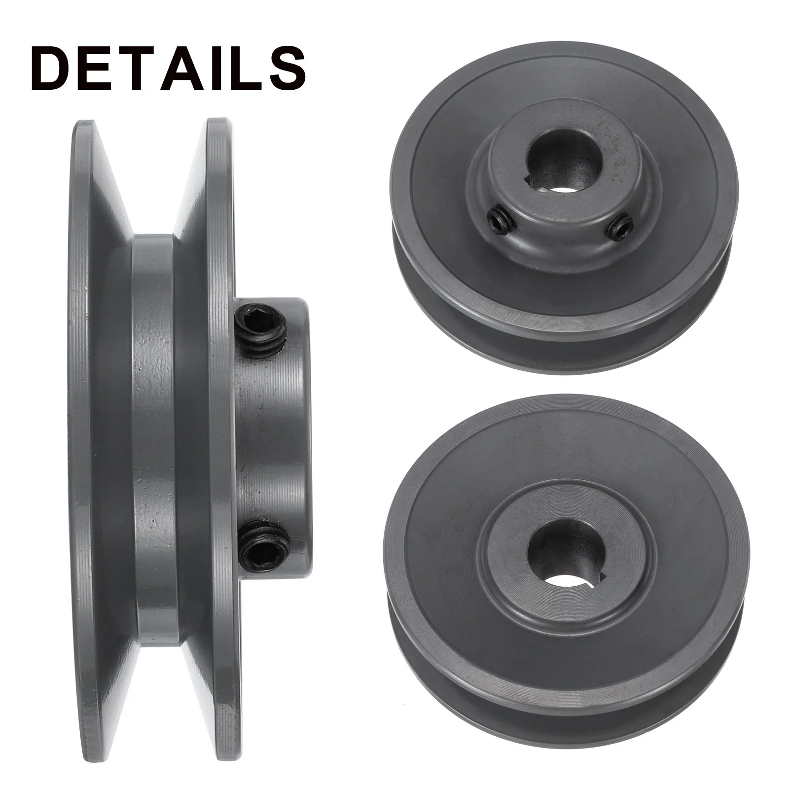 Uxcell BK34-3/4 V-Belt Sheave 3/4"Bore 3.55"OD Single Groove - Image 3