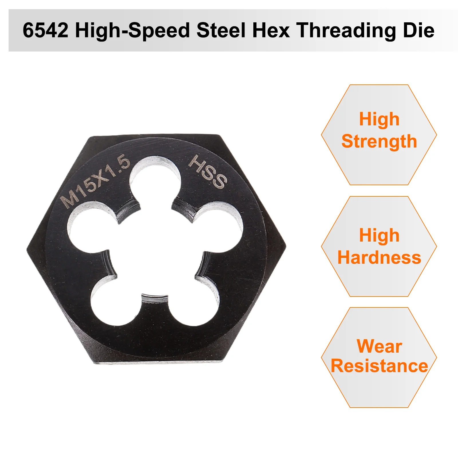 Hex Threading Die M15 x 1.5 Metric Thread Right Hand Screw Cutting Fixed Dies - Image 4