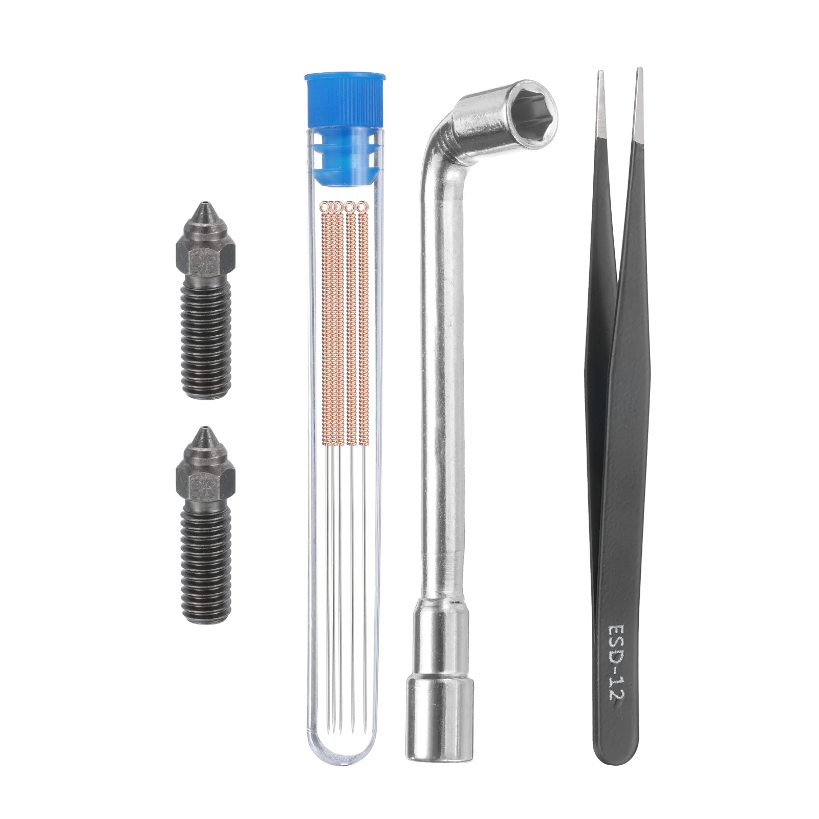 Uxcell 3D Nozzles Kit, 2pcs k1 Hardened Steel Nozzles 0.6mm, Nozzle Cleaning Needles