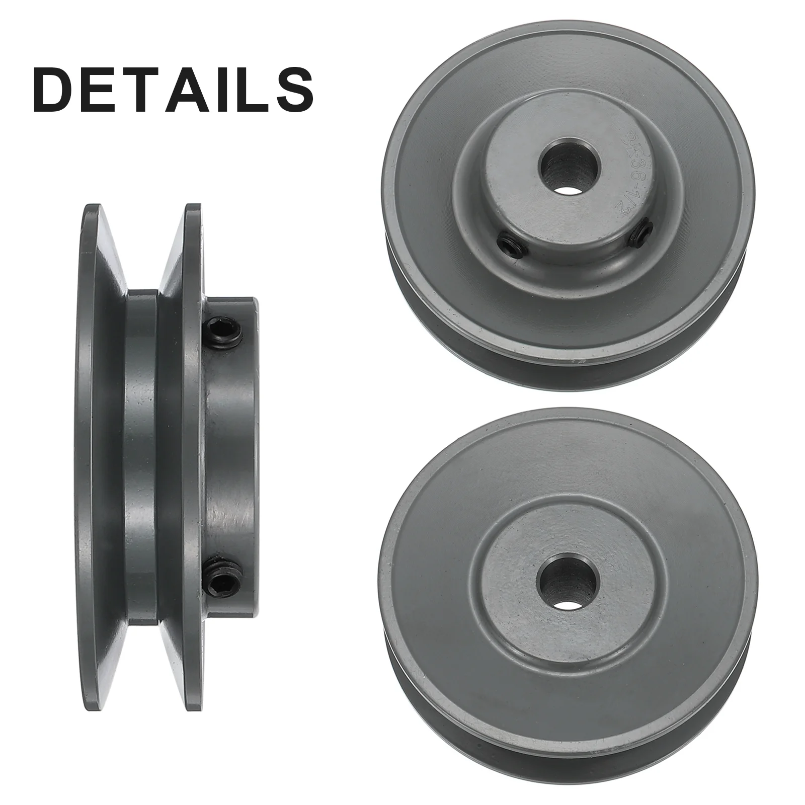 Uxcell BK36-1/2 V-Belt Sheave 1/2"Bore 3.75"OD Single Groove for 3L or B Belt - Image 3