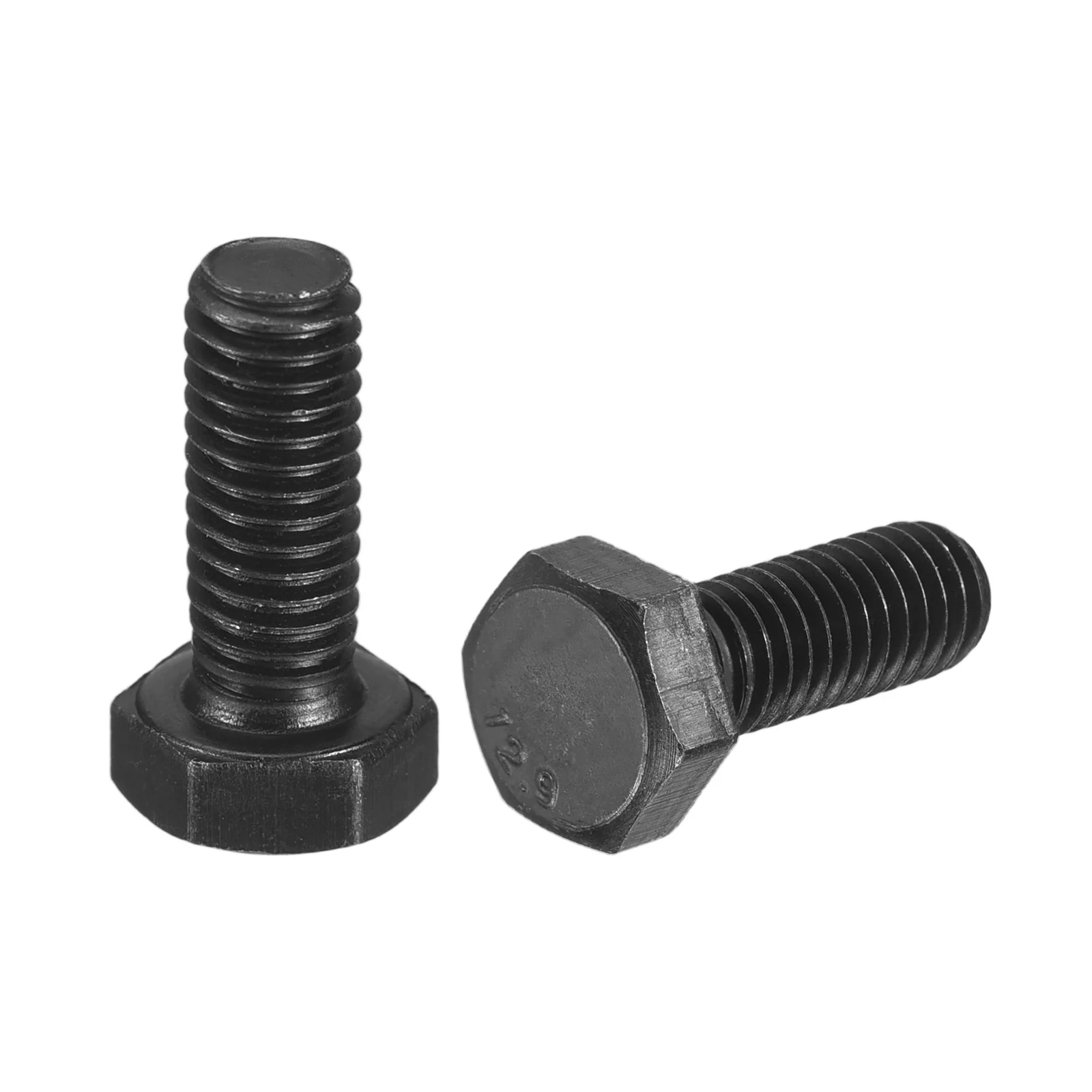 Uxcell 2Pcs M6-1 x 16mm Left Hand Hex Head Bolt, Black Oxide Carbon Steel Reverse