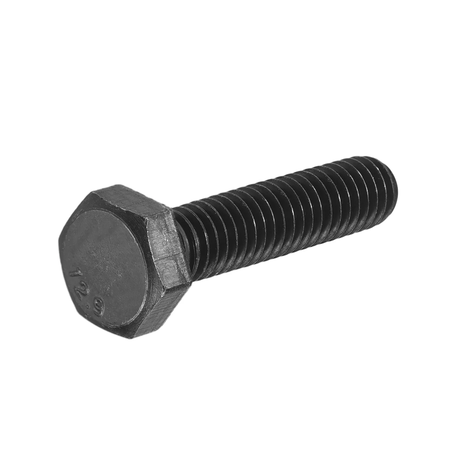 Uxcell M6-1 x 25mm Left Hand Hex Head Bolt, Black Oxide Carbon Steel Reverse Thread