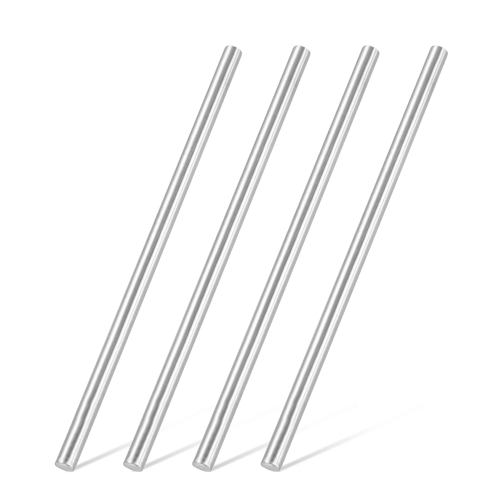 4Pcs 316 Stainless Steel Round Rod 7mm x 200mm Metal Solid Shaft Rods