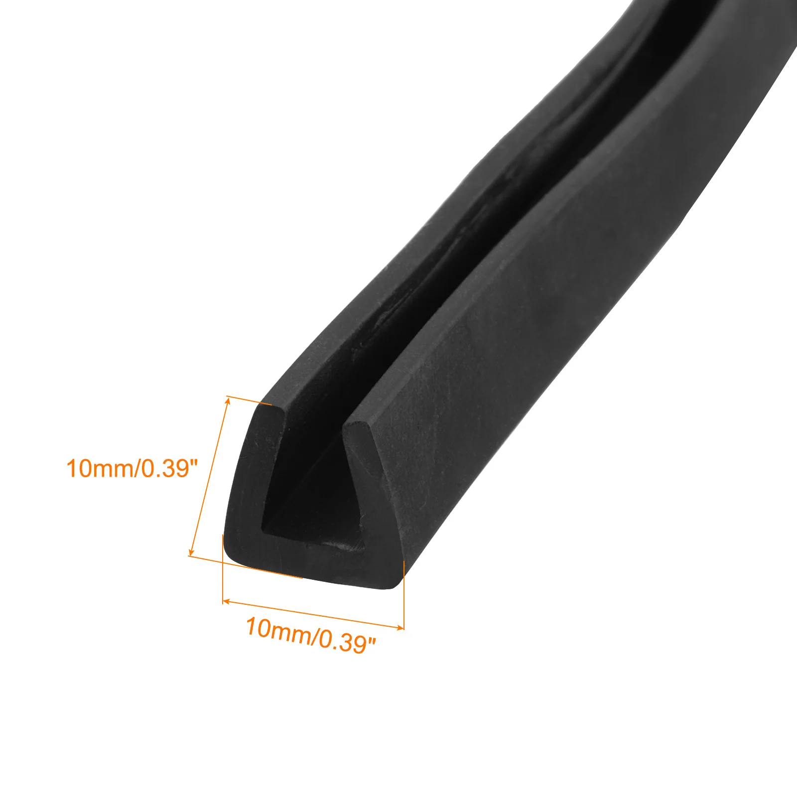 Uxcell 25/64" x 3/8"x 16.4ft Rubber U Channel Edge Trim Flat Type Fit for 6mm Edge - Image 3