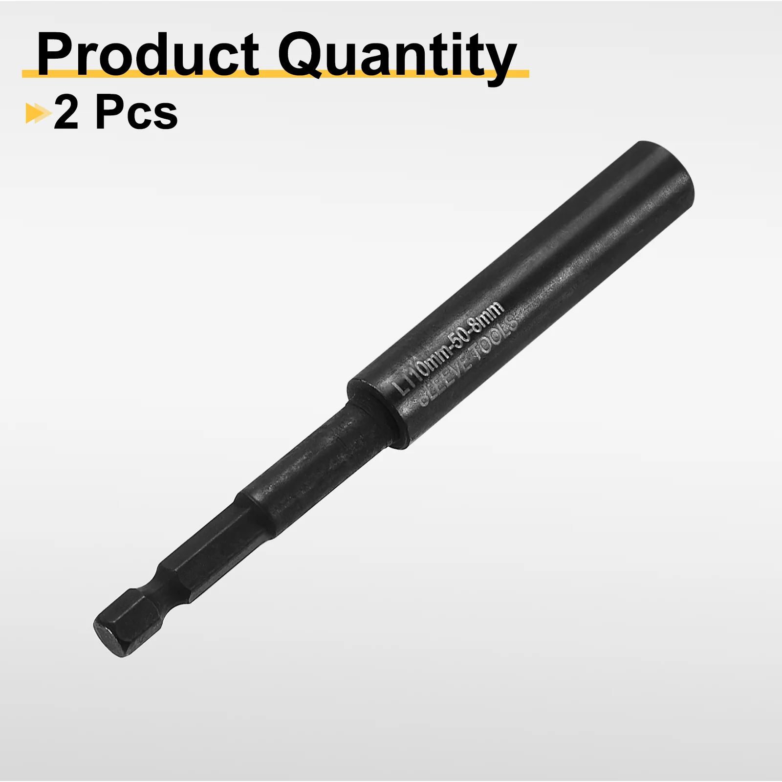 2pcs Nut Driver Drill Bit 8mm Socket 1/4" Hex Shank 4.3" Long Setter - Image 3