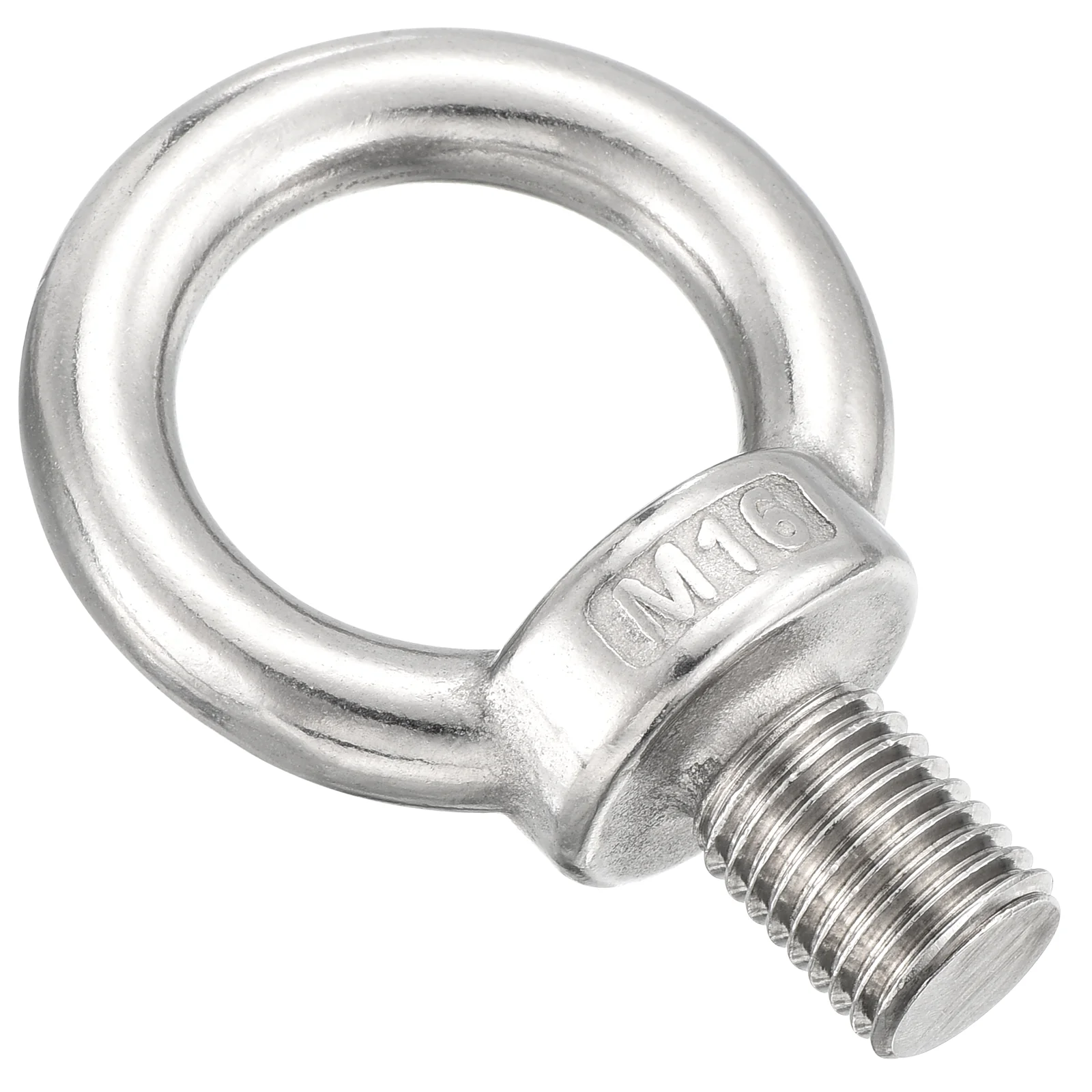Shoulder Eye Bolt (M16x20mm) 5Pcs, 304 Stainless Steel, Silver