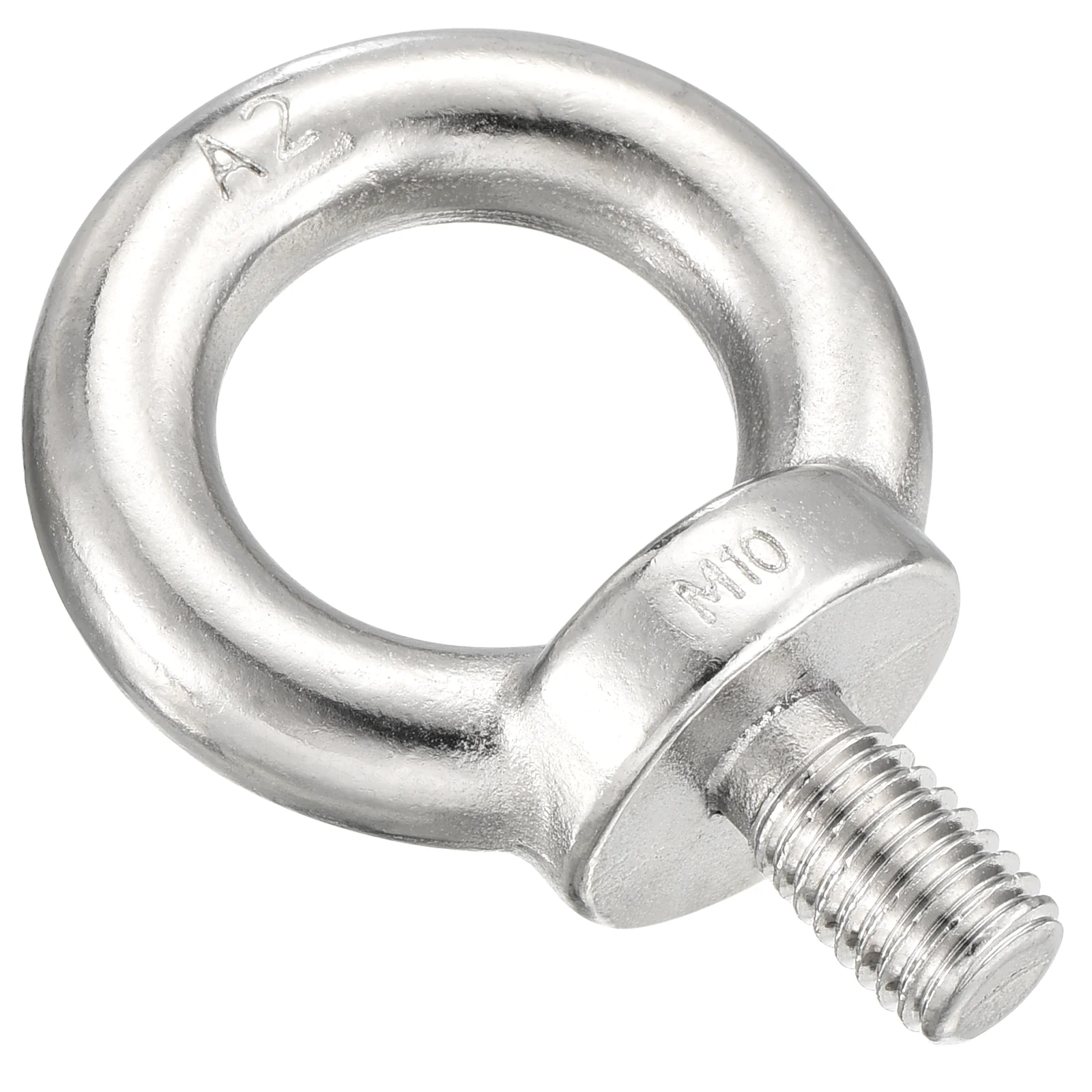 Shoulder Eye Bolt (M10x16mm) 5Pcs, 304 Stainless Steel, Silver