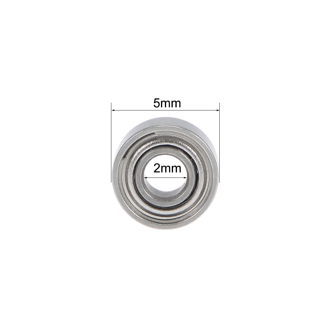 Uxcell SMR52ZZ Deep Groove Ball Bearings 2mm Bore 5mm OD 2.5mm Width Double Shielded Stainless Steel 2pcs - Image 4