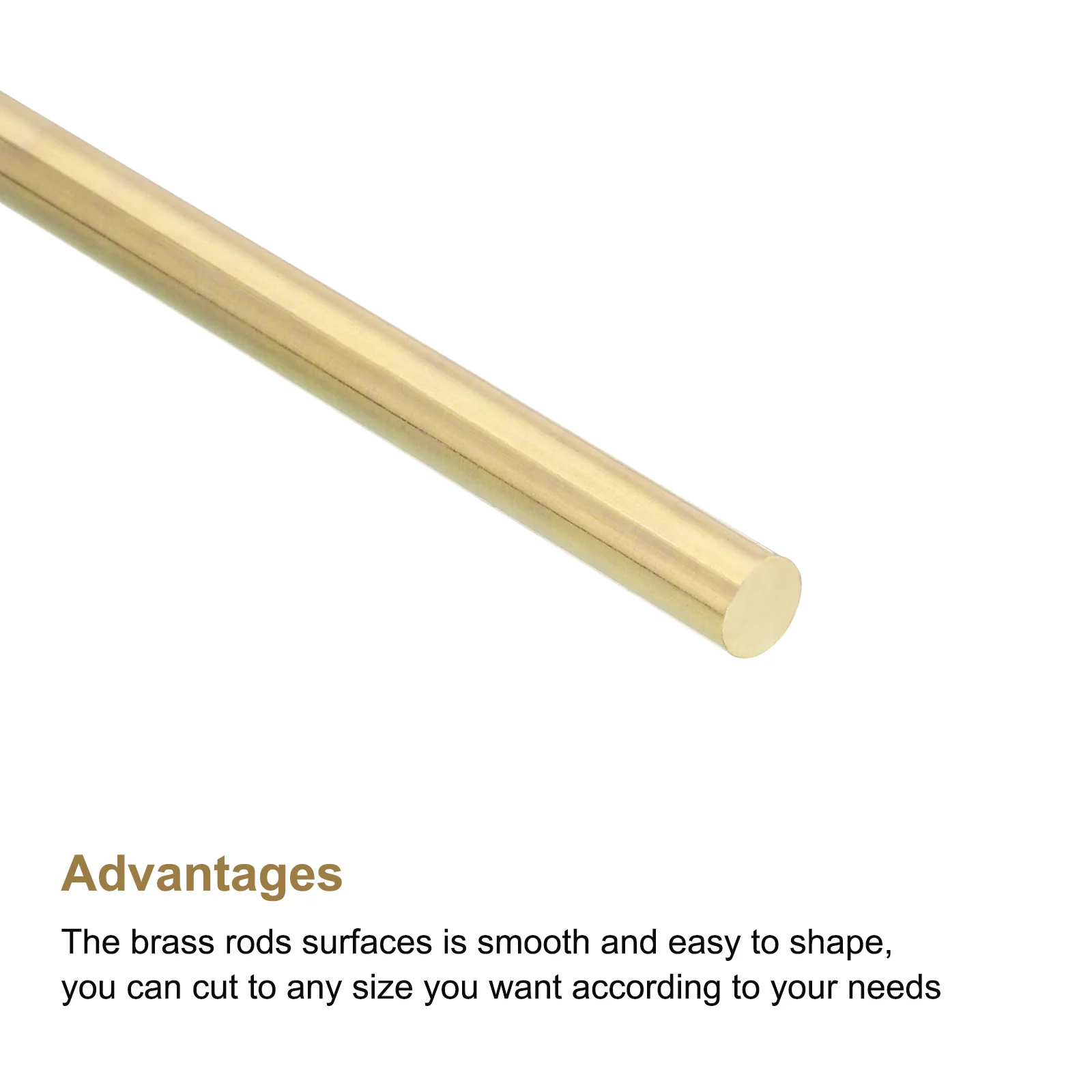 2mm Diameter 305mm Length Brass Solid Round Rod for DIY Craft 15Pcs - Image 3