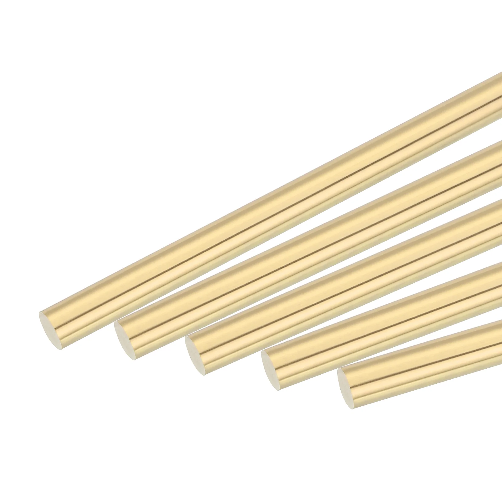 4mm Diameter 305mm Length Brass Solid Round Rod for DIY Craft 5Pcs