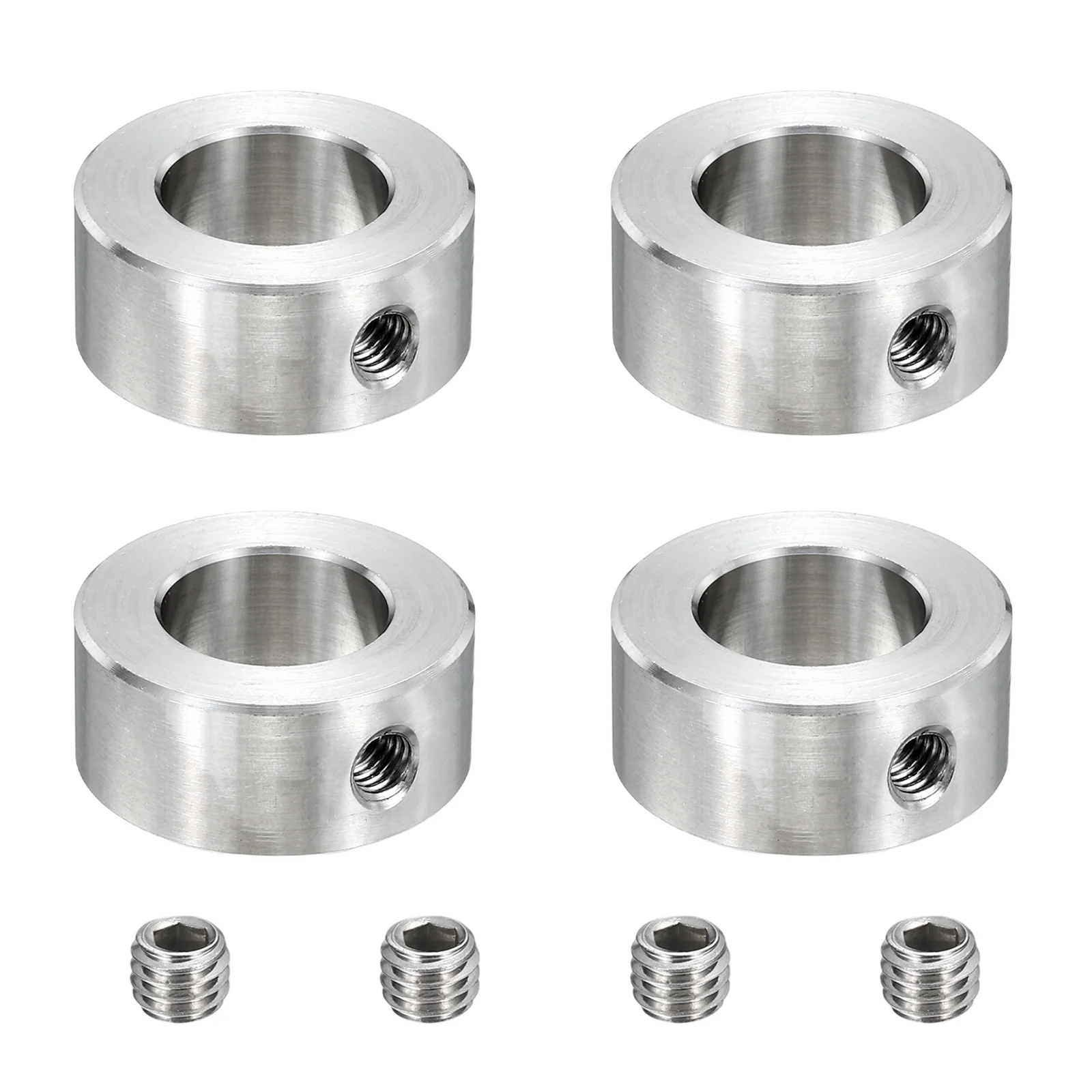 4pcs Stainless Steel Shaft Collar, 18mm ID 32mm OD 14mm Thickness Single Hole
