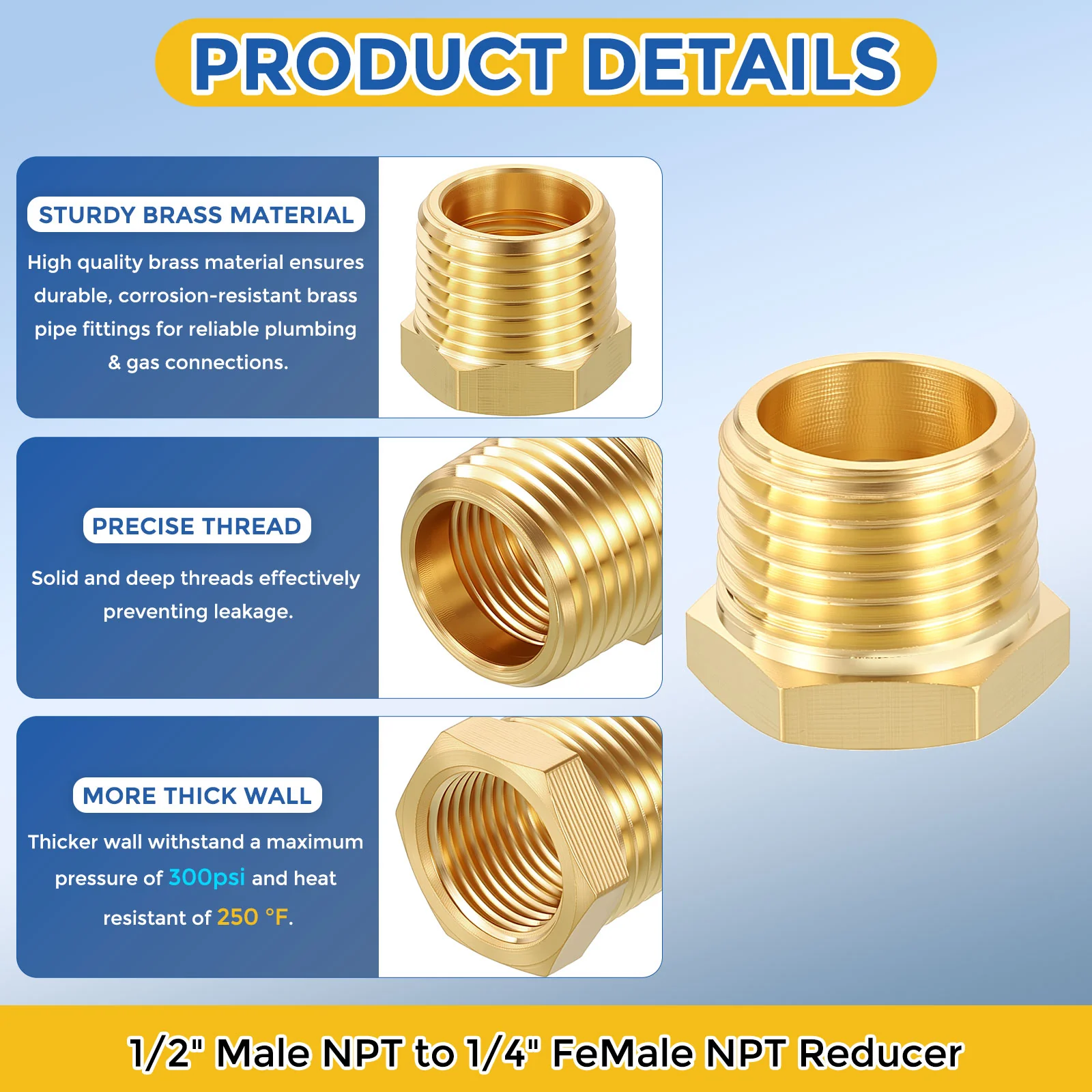 Brass Pipe Fitting, Male to FeMale Reducers - Image 88