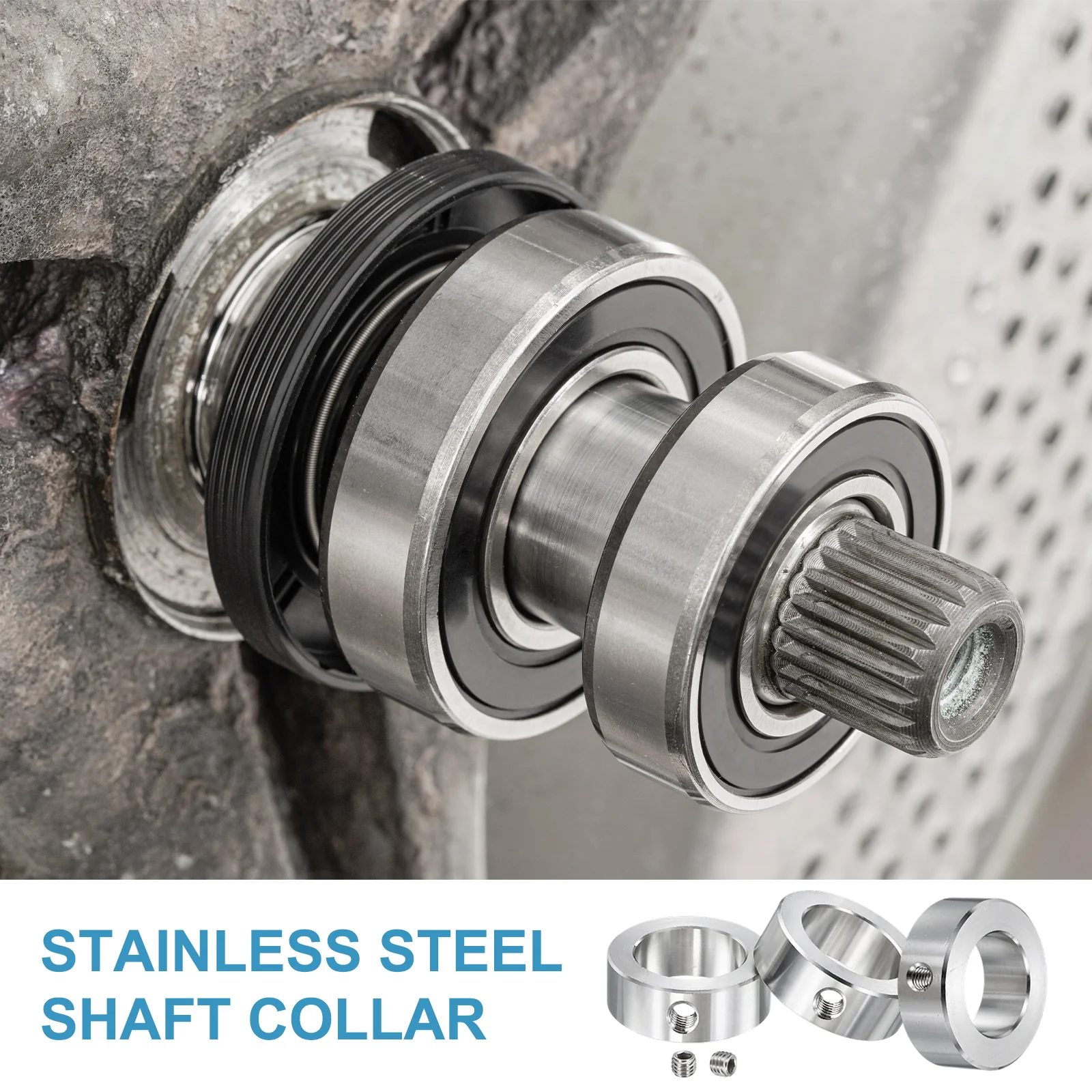4pcs Stainless Steel Shaft Collar, 20mm ID 32mm OD 14mm Thickness Single Hole - Image 5