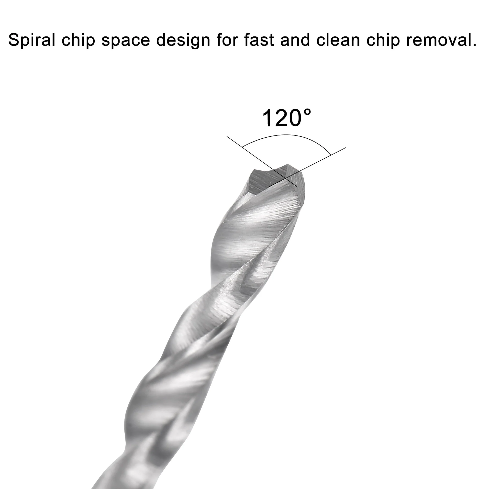 Uxcell 1.9mm Carbide Spiral Flute Straight Shank Twist Drill Bit for Stainless Steel - Image 3