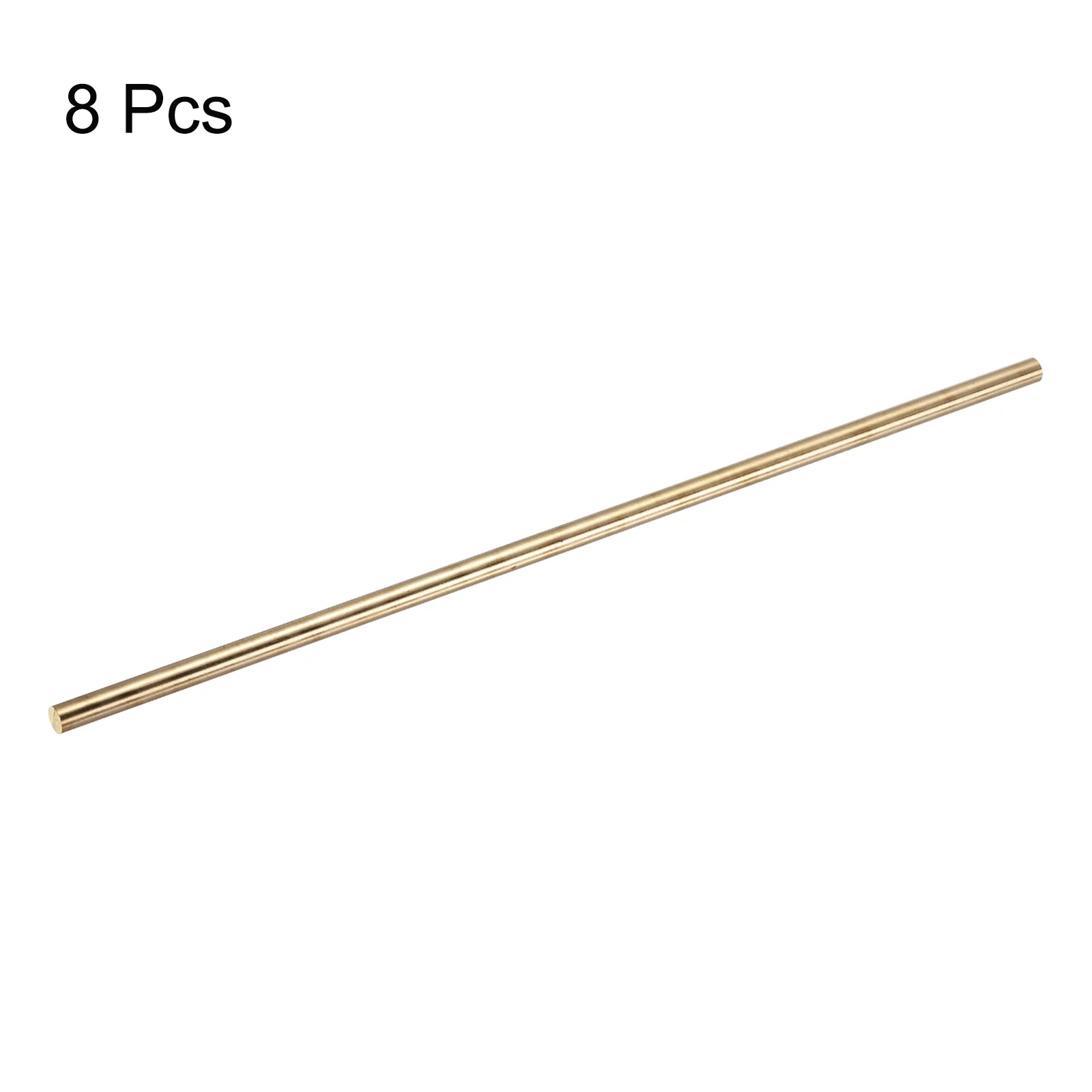 Uxcell 5mm x 250mm Brass Round Rod, Metal Solid Shaft Rods Lathe Bar 8pcs - Image 3