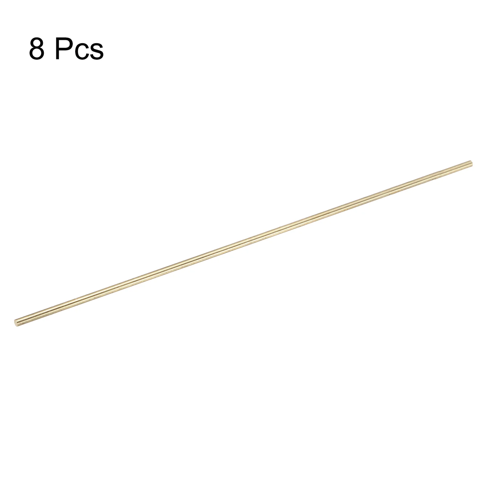 Uxcell 3mm x 350mm Brass Round Rod, Metal Solid Shaft Rods Lathe Bar 8pcs - Image 3