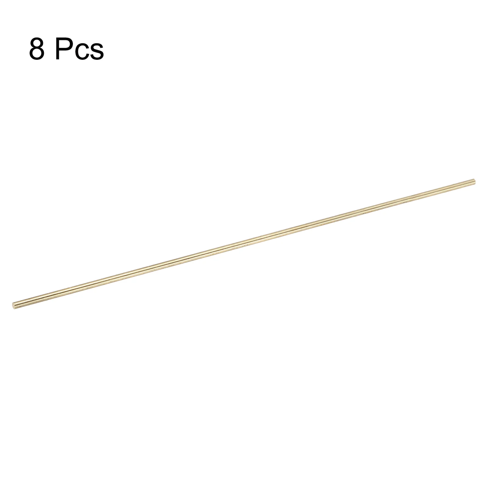 Uxcell 3mm x 450mm Brass Round Rod, Metal Solid Shaft Rods Lathe Bar 8pcs - Image 3