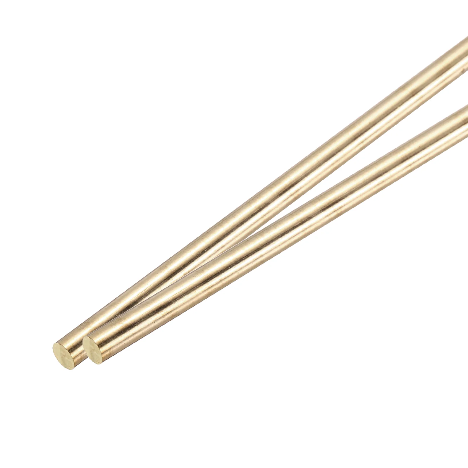 Uxcell 5mm x 500mm Brass Round Rod, Metal Solid Shaft Rods Lathe Bar 2pcs