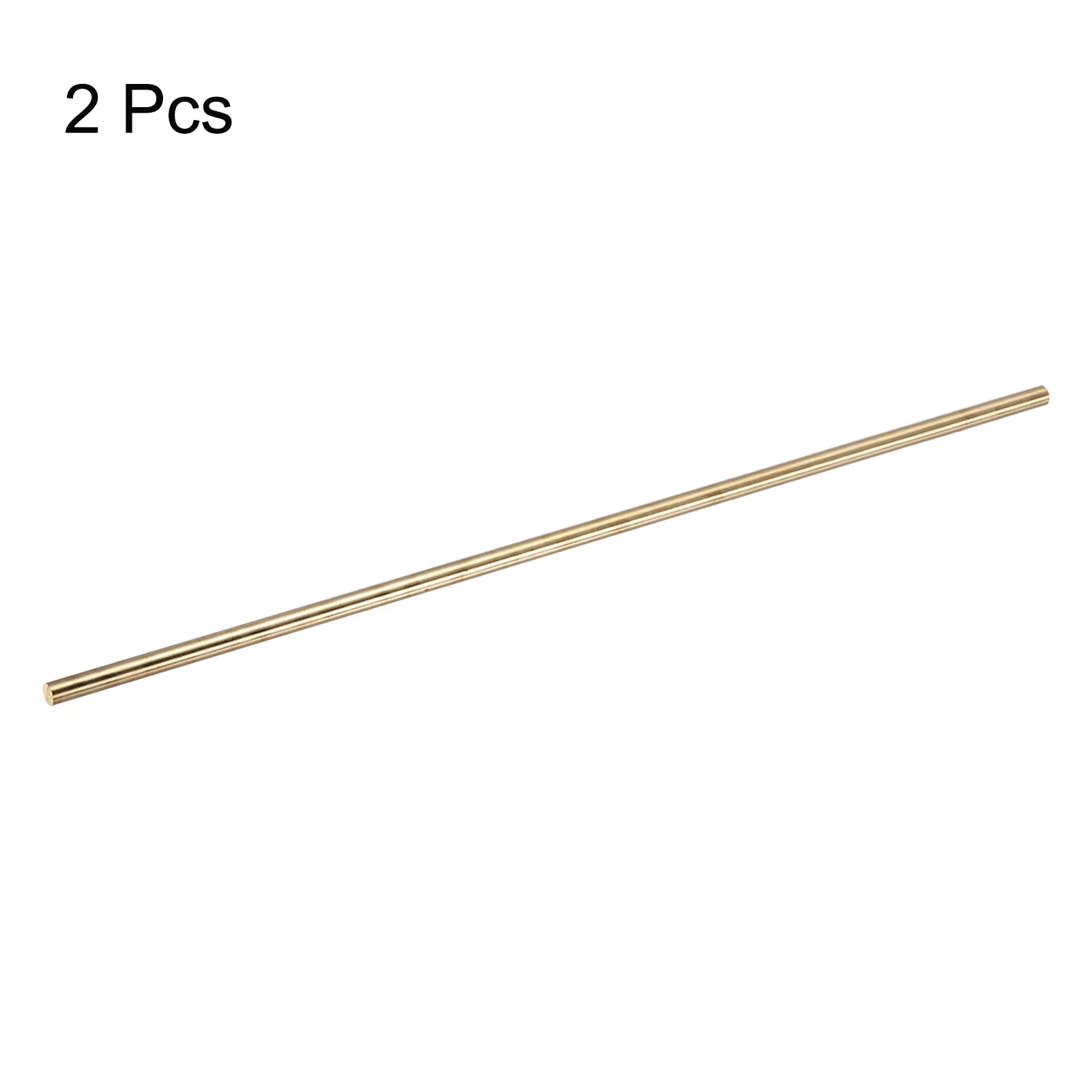 Uxcell 5mm x 500mm Brass Round Rod, Metal Solid Shaft Rods Lathe Bar 2pcs - Image 3