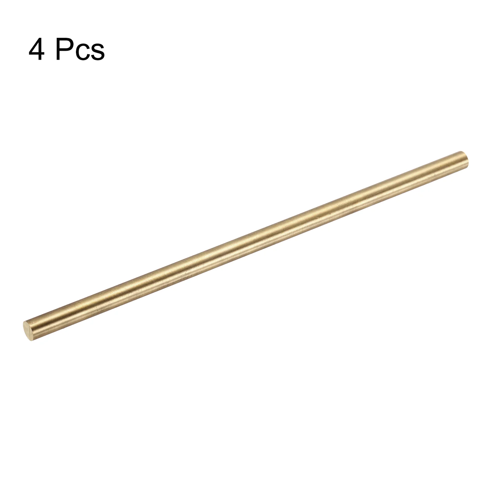 Uxcell 8mm x 250mm Brass Round Rod, Metal Solid Shaft Rods Lathe Bar 4pcs - Image 3