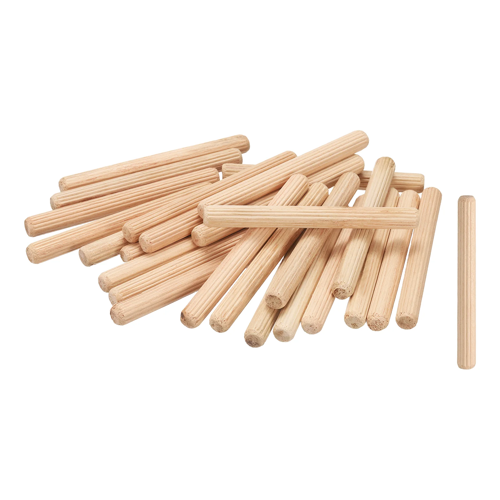 Wooden Dowel Pins 5/16"x 3-15/64" (8mm x 80mm) Straight Dowel Rods Count 60
